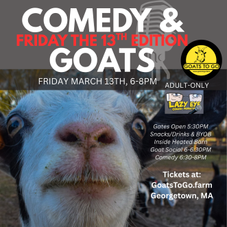 comedy night with goats in the barn for a series event finale