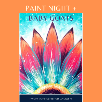 Paint Night with Baby goats for mother''s day weekend