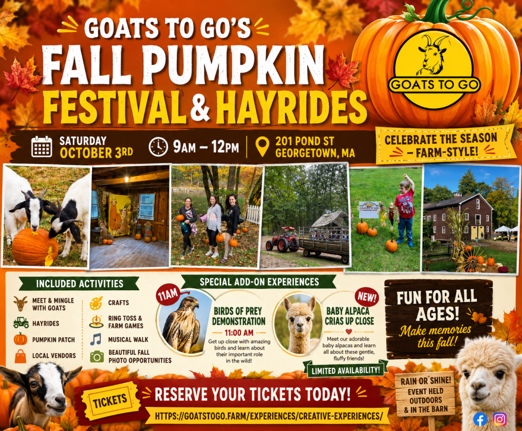 Fall pumpkin festival at Goats To Go in Georgetown
